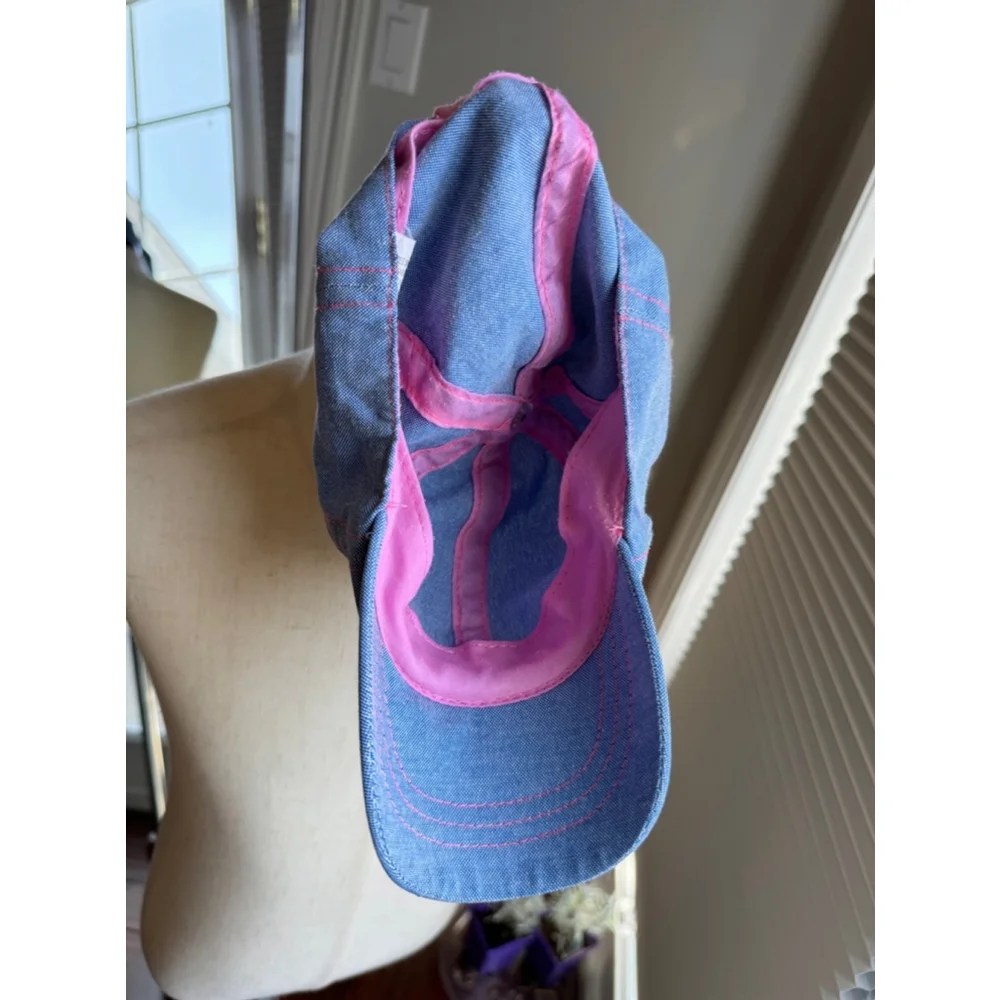 Target | Chambray Blue with Pink Stitching Bear Ears Baseball Cap | 2T-5T